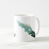 Mug Musique de conception de la côte ouest de l'île de (Devant droit)
