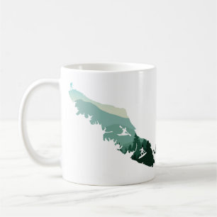 Mug Musique de conception de la côte ouest de l'île de