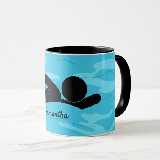 Mug Musique de conception de natation (Devant droit)