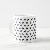 Mug Musique de conception d'esquisse de carlin (Devant gauche)