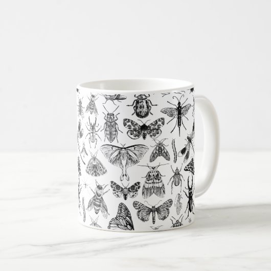 Mug Musique de conception d'insectes (Devant droit)