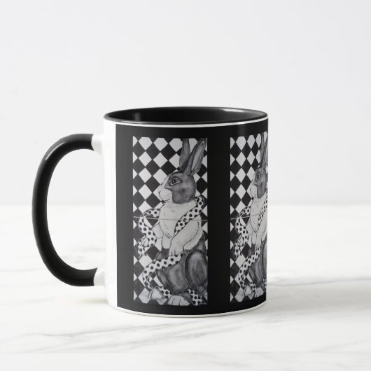 Mug Musique de conception géométrique de lapin néerlan (Gauche)