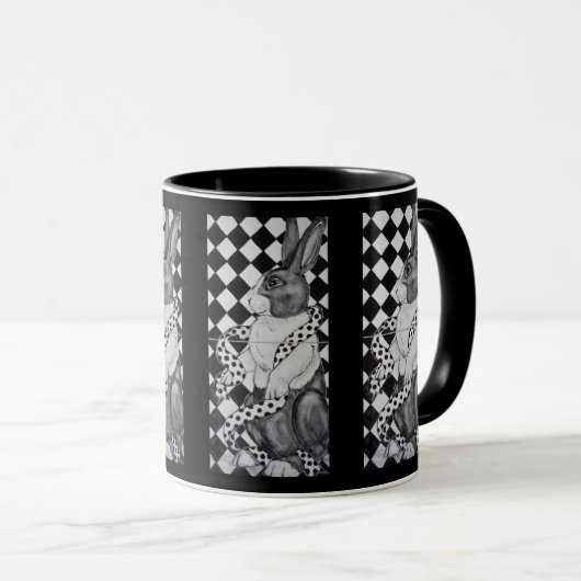 Mug Musique de conception géométrique de lapin néerlan (Devant droit)