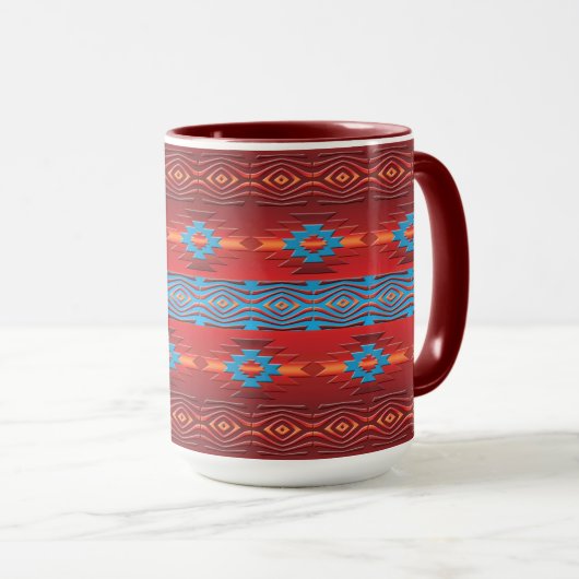 Mug Musique de conception géométrique ethnique du sud- (Devant droit)