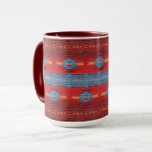 Mug Musique de conception géométrique ethnique du sud- (Devant gauche)