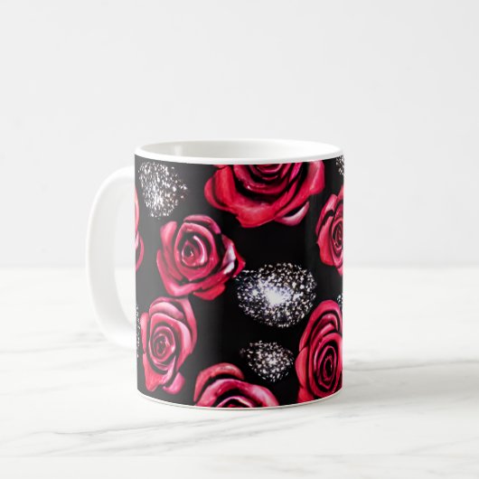 Mug Musique de conception rose (Devant gauche)