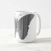 Mug Musique de conception vectorielle papillon (Devant droit)