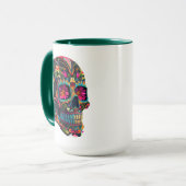 Mug Musique de crâne mexicaine (Devant gauche)