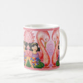 Mug Musique de cygne rose (Devant droit)