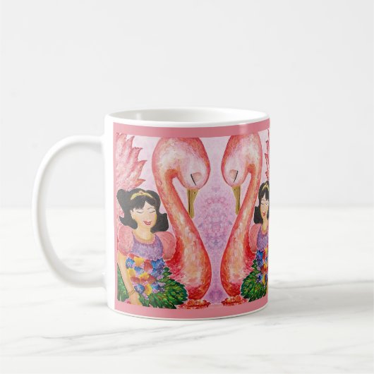 Mug Musique de cygne rose (Gauche)