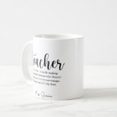 Mug Musique de définition de l'enseignant (Devant gauche)