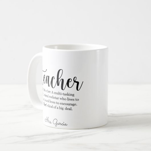 Mug Musique de définition de l'enseignant (Devant gauche)