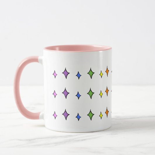 Mug Musique de diamant arc-en-ciel (Gauche)