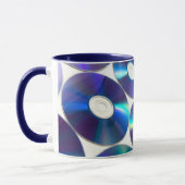 Mug Musique de disque bleu (Gauche)