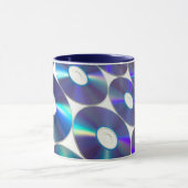 Mug Musique de disque bleu (Centre)