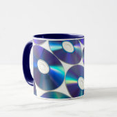 Mug Musique de disque bleu (Devant gauche)