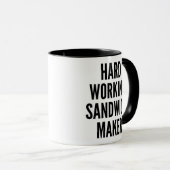 Mug Musique de fabrication de sandwich au travail diff (Devant droit)