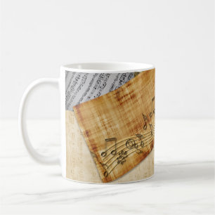Mug Musique de feuille de piano de notes musicales