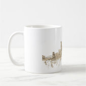 Mug Musique de feuille d'horizon de Pittsburgh (Gauche)