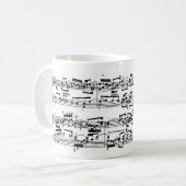 Mug Musique de feuille par Bach (Devant gauche)