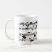 Mug Musique de feuille par Bach (Gauche)