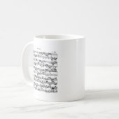Mug Musique de feuille par Bach (Devant gauche)