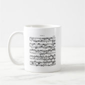 Mug Musique de feuille par Bach (Gauche)