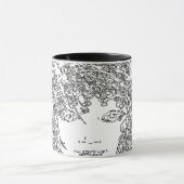 Mug Musique de feux d'artifice noir blanc (Centre)