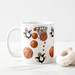 Mug Musique de filet de basketball de pingouin