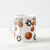 Mug Musique de filet de basketball de pingouin (Devant gauche)