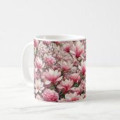 Mug Musique de fleurs avec scène de fleur de magnolia (Devant gauche)