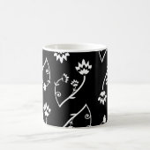 Mug Musique de fleurs blanches rétro (Centre)
