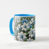 Mug Musique de fleurs bleues (Devant gauche)