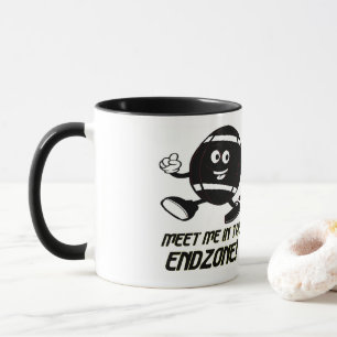 Mug Musique de football blanc et noir