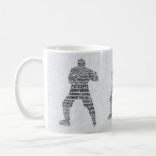 Mug Musique de hockey Enforcer Calligram
