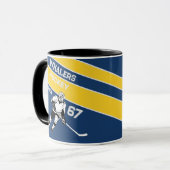 Mug Musique de hockey personnalisée (Devant gauche)