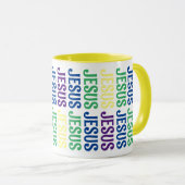 Mug Musique de Jésus jaune (Devant droit)