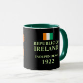 Mug Musique de la carte du drapeau d'Irlande (Devant droit)