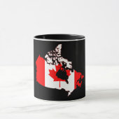 Mug Musique de la carte du drapeau du Canada (Centre)