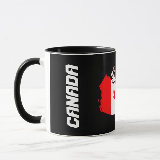 Mug Musique de la carte du drapeau du Canada (Gauche)