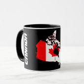 Mug Musique de la carte du drapeau du Canada (Devant gauche)