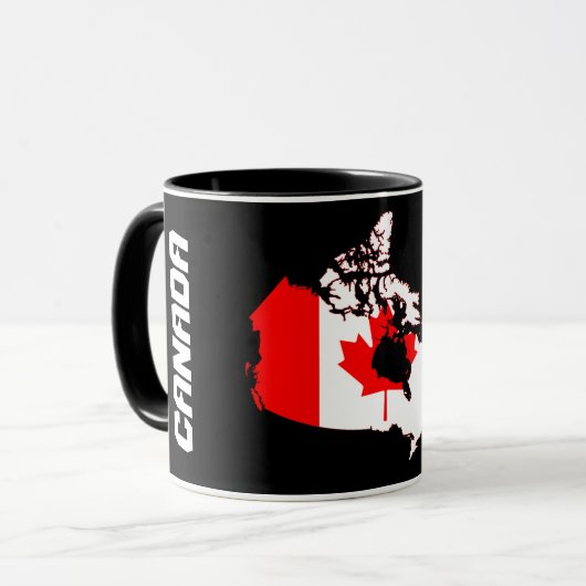 Mug Musique de la carte du drapeau du Canada (Devant gauche)