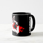 Mug Musique de la carte du drapeau du Canada (Devant droit)
