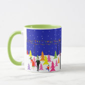 Mug Musique de la ferme de Noël rétro (Gauche)