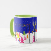 Mug Musique de la ferme de Noël rétro (Devant gauche)