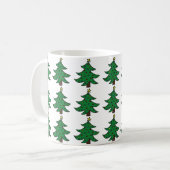 Mug Musique de la forêt d'arbres de Noël (Devant gauche)