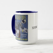 Mug Musique de la Nouvelle-Orléans musiques monogramme (Devant gauche)