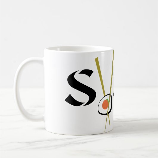 Mug Musique de la planète organique du Sushi cru (Gauche)