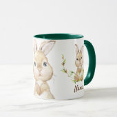 Mug Musique de lapin de Pâques (Devant droit)