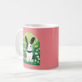 Mug Musique de lapin noir et blanc (Devant gauche)